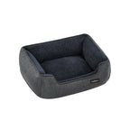 Dog basket with removable and washable dark gray cover