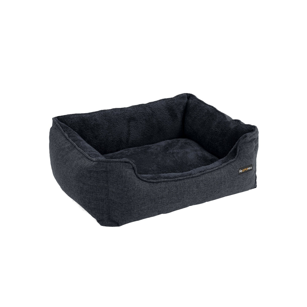 Dog bed - linen look - for small dogs - pastel pink