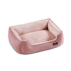 Dog bed - linen look - for small dogs - pastel pink