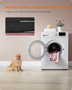 Dog bed - linen look - for small dogs - pastel pink