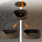 Dog bed - With high edge - 92 x 72 x 28 cm - Brown