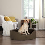 Dog bed - With high edge - 92 x 72 x 28 cm - Brown