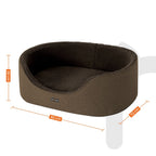 Dog bed - With high edge - 92 x 72 x 28 cm - Brown