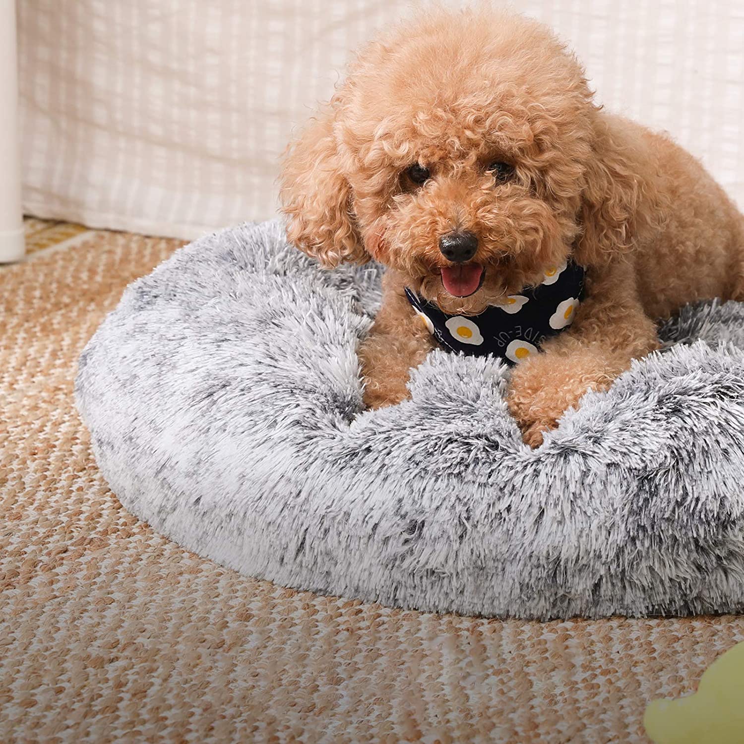 Dog bed - Cat bed - Soft basket - 60 cm - Gray