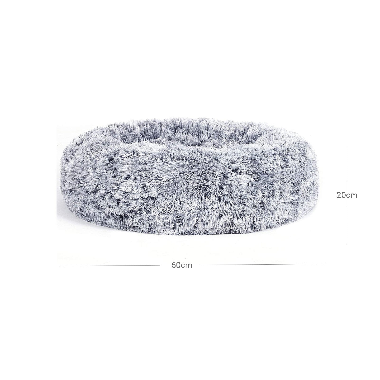 Dog bed - Cat bed - Soft basket - 60 cm - Gray