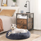 Dog bed - cat bed - Soft plush - Dark gray