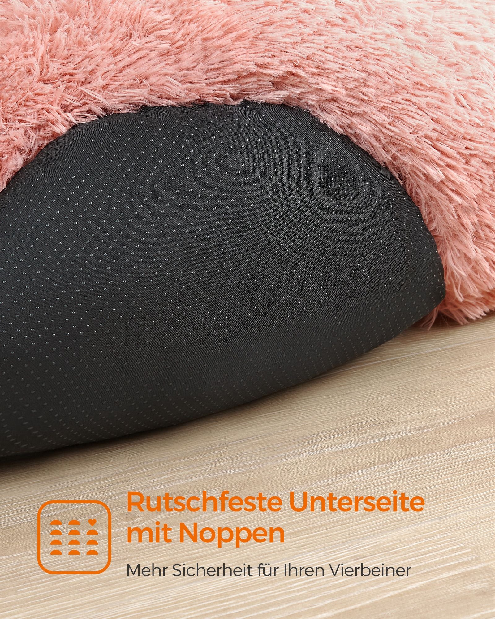 Dog Basket - Plug Long Plush - Pink