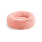 Cat basket - washable - long plush - pink