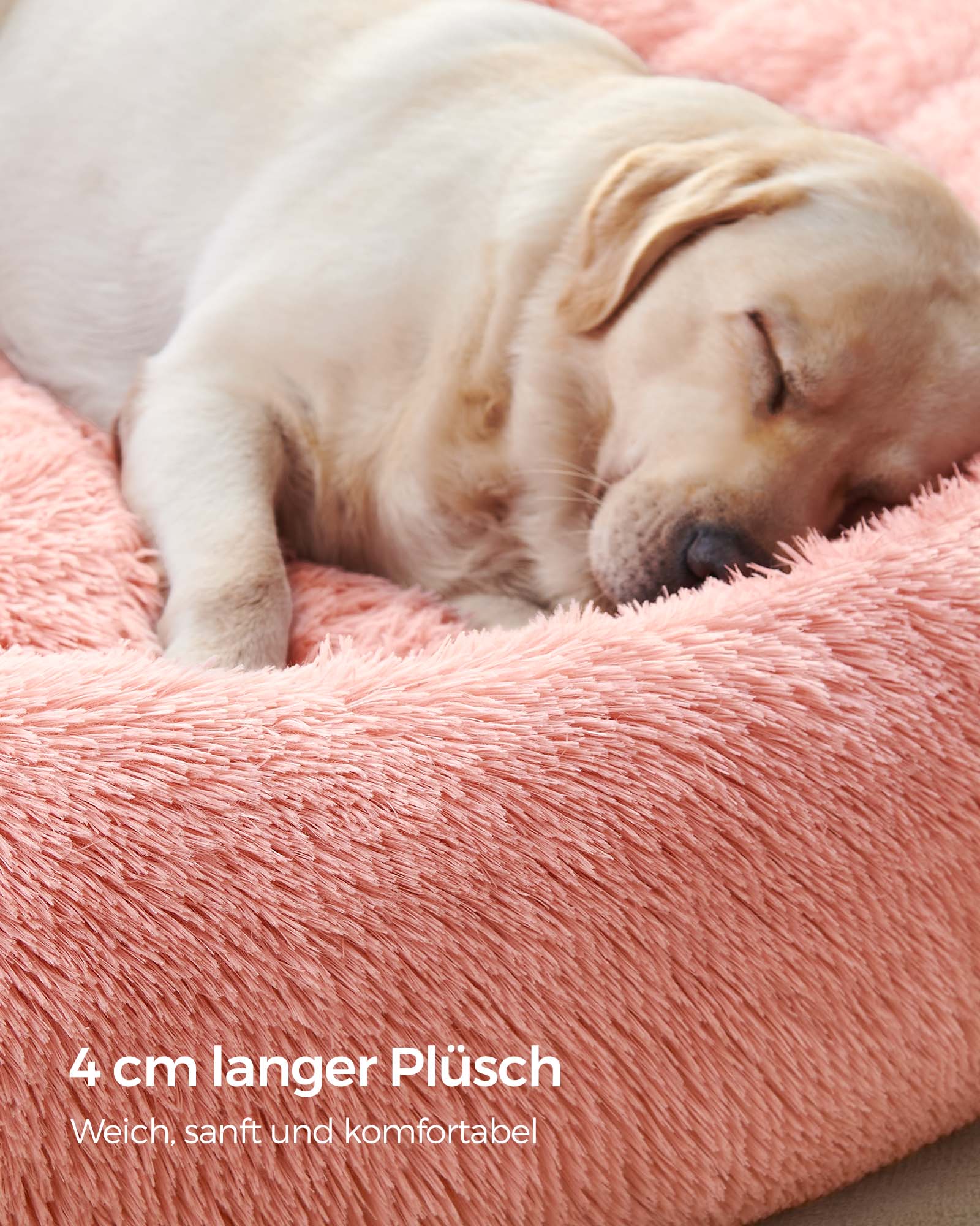 Dog basket - fluffy & washable - Ø 120 cm - pink