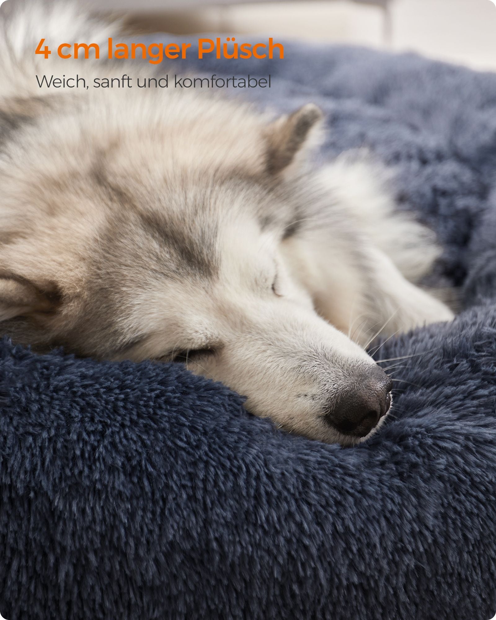Dog bed - removable middle part - dark gray