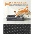 Orthopedic dog bed - Dog bed - With raised edge -91 x 75 x 25 cm - Black