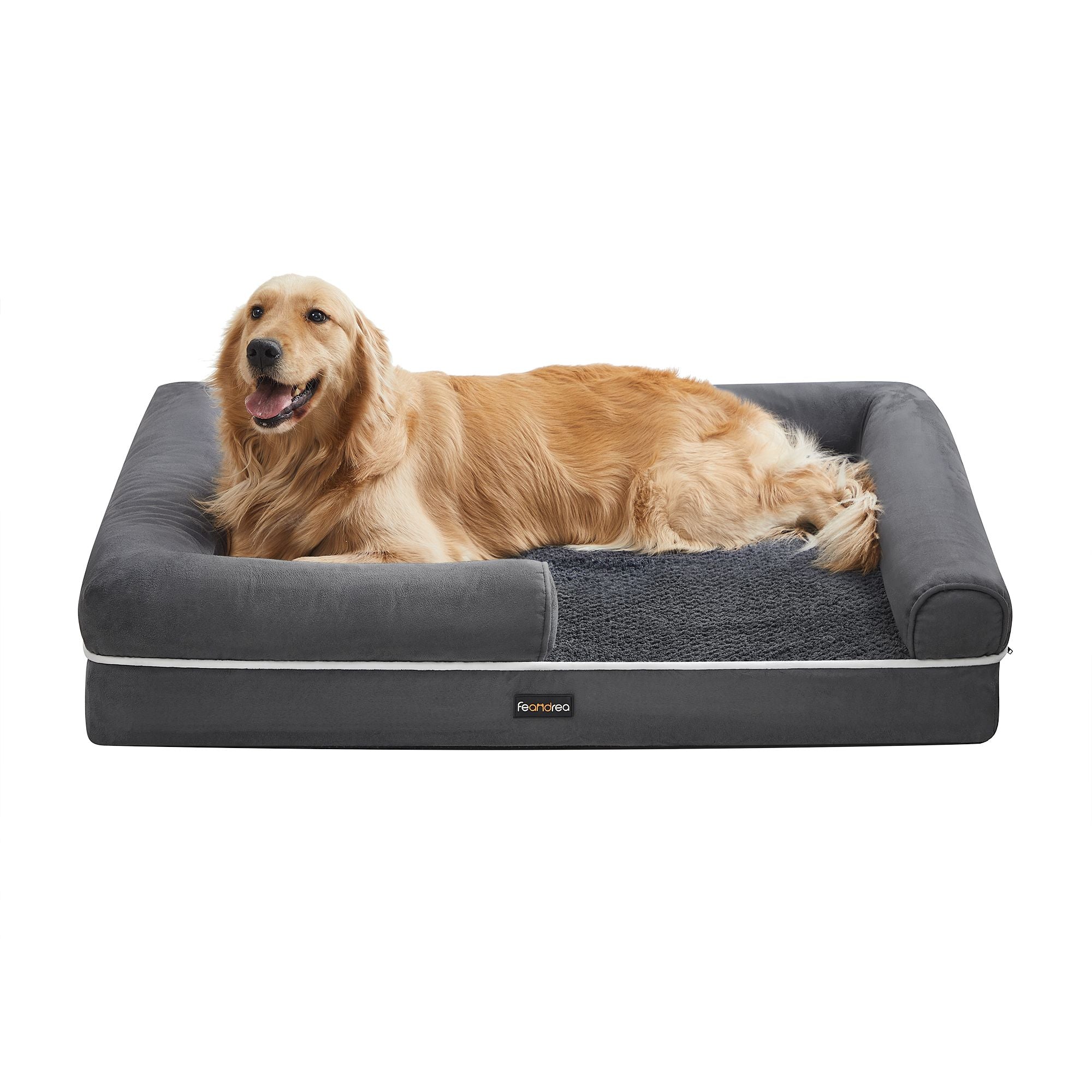 Orthopedic dog bed - Dog bed - With raised edge - 106 x 80 x 25 cm - Black