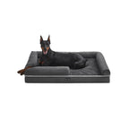 Orthopedic dog bed - Dog bed - With raised edge - 120 x 85 x 25 cm - Black