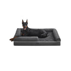 Dog bed - Dogsofa - 120 x 85 x 25 cm - Detachable and washable cover - Gray