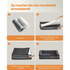 Orthopedic dog bed - Dog bed - With raised edge - 120 x 85 x 25 cm - Black