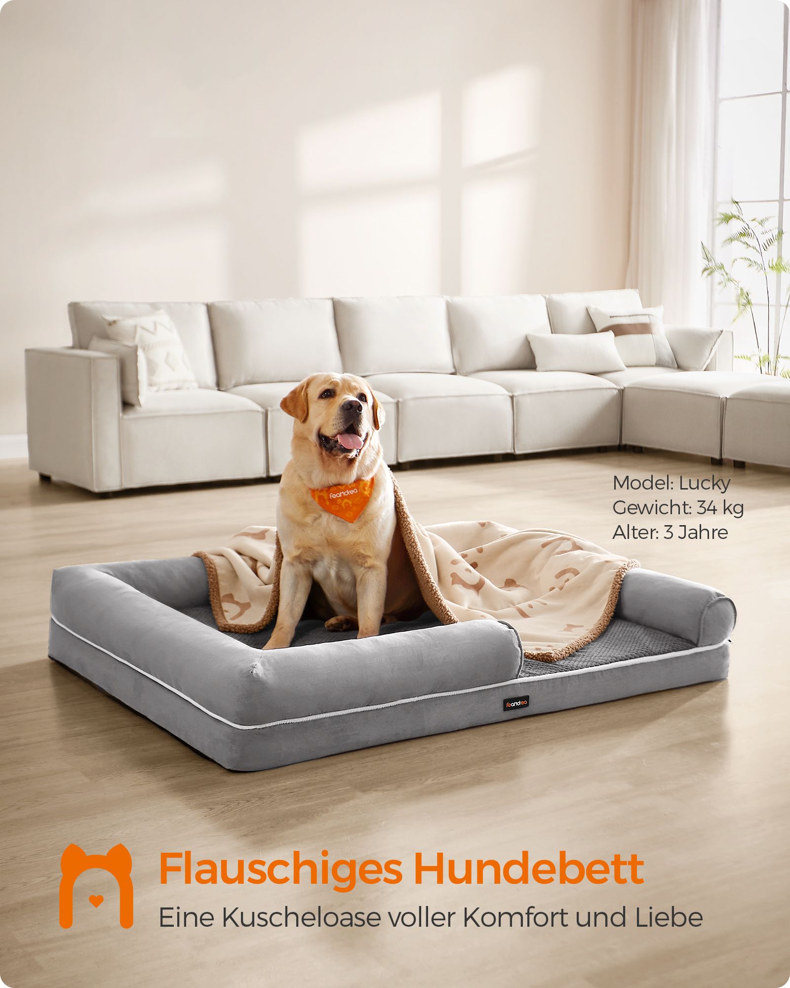 Orthopedic dog bed - Dog cushion - Soft filling - Dogsofa