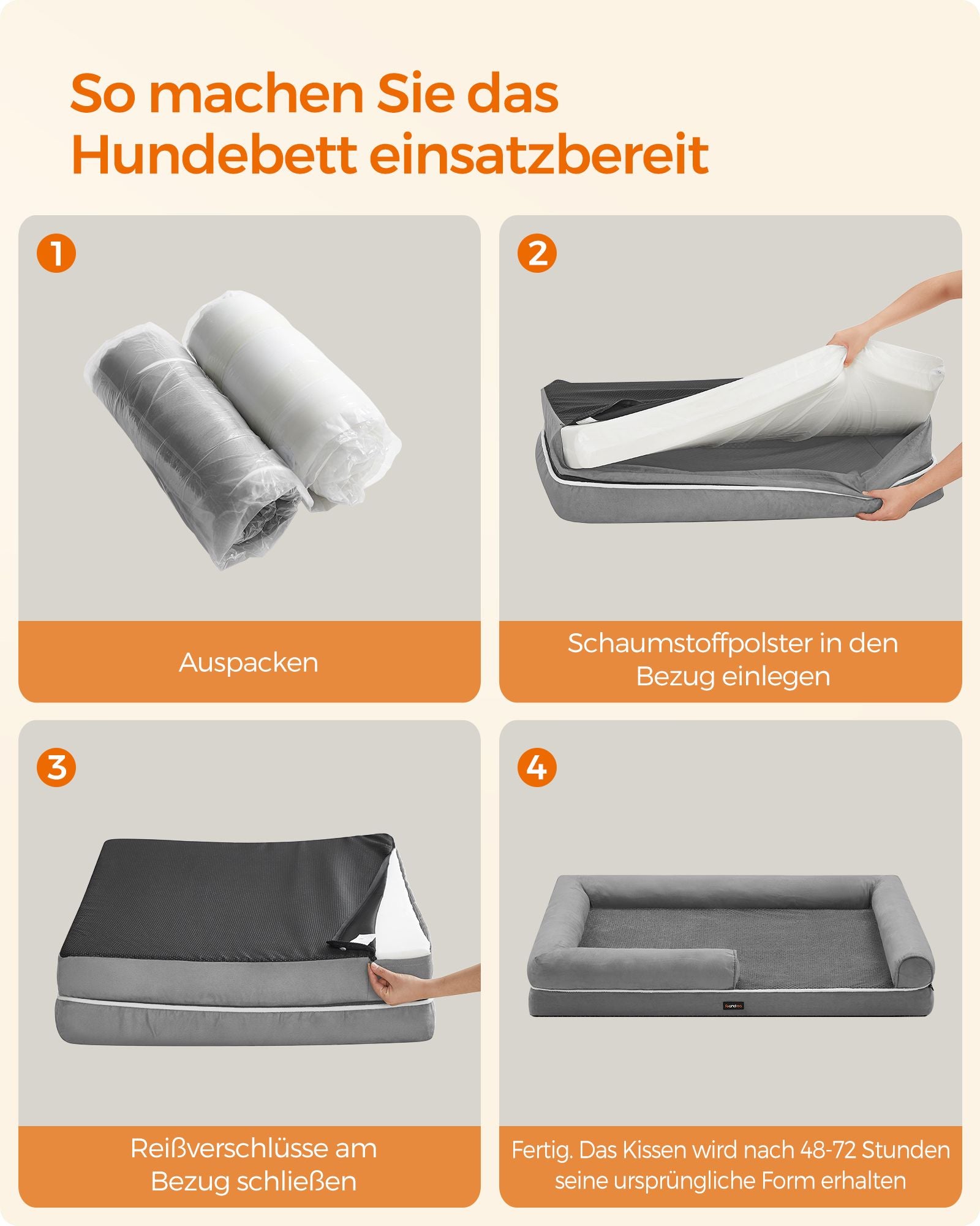 Orthopedic dog bed - Dog cushion - Soft filling - Dogsofa
