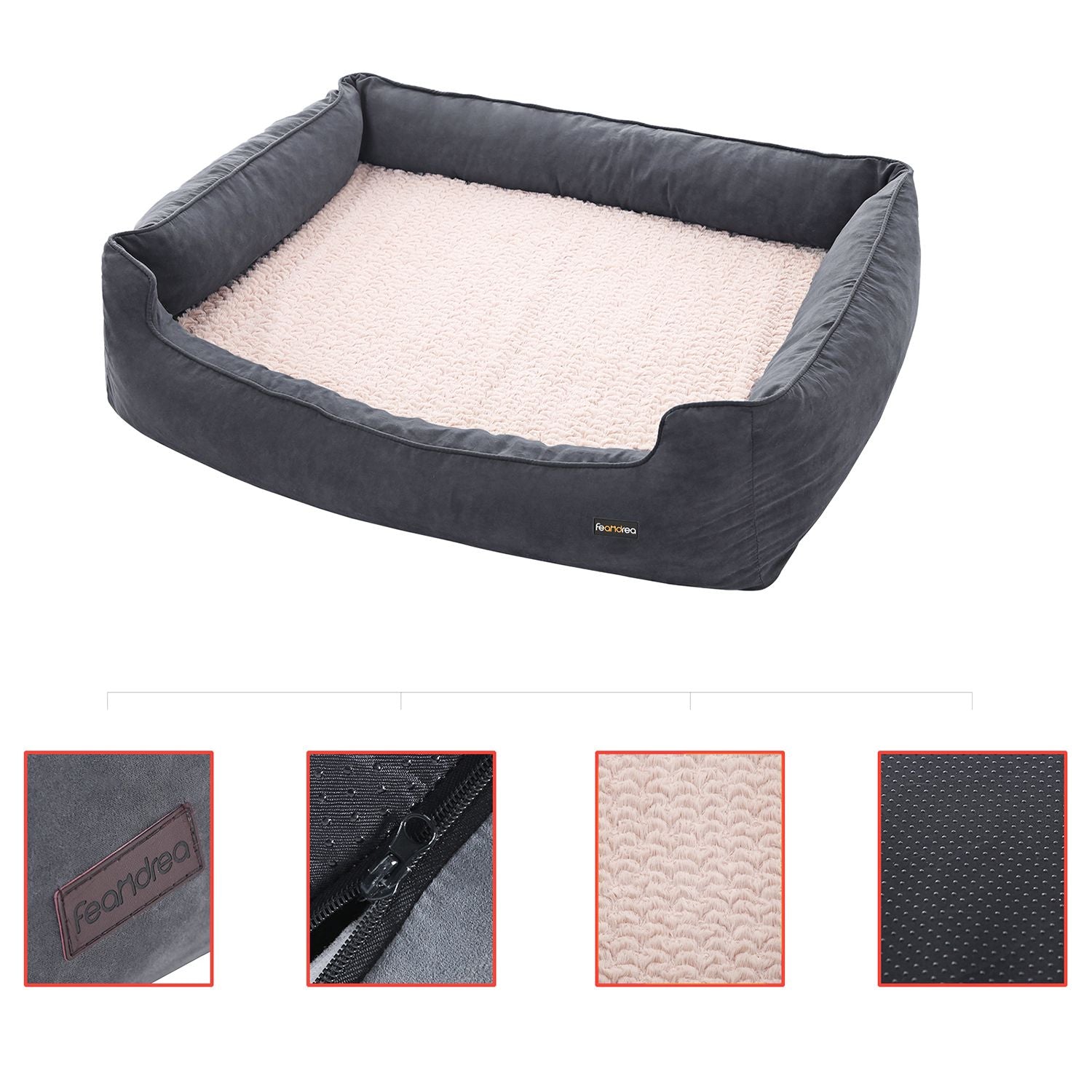Orthopedic dog bed - 110 x 80 x 26 cm - Black