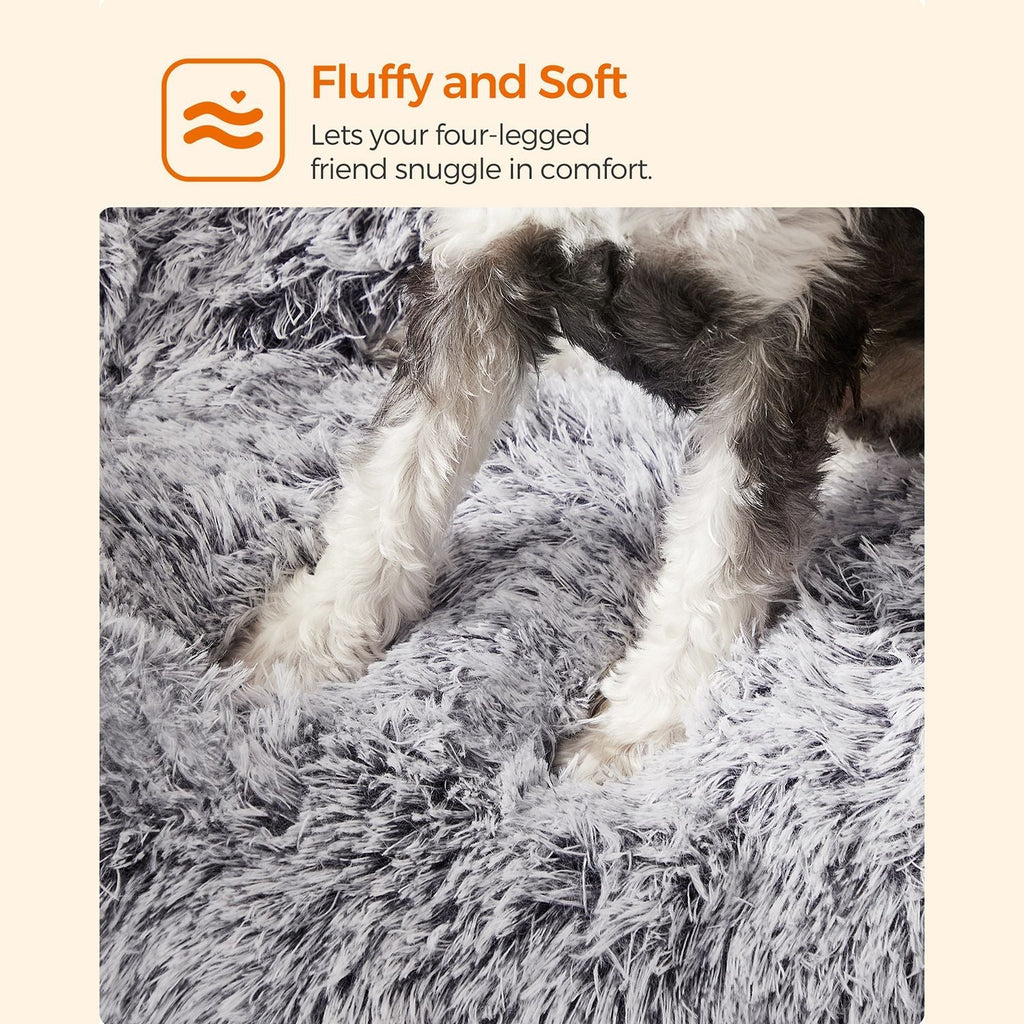 Dog bed - dog cushion - downy dog mat - light gray
