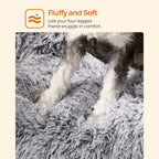 Dog bed - dog cushion - downy dog mat - light gray