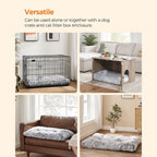 Dog bed - dog cushion - downy dog mat - light gray