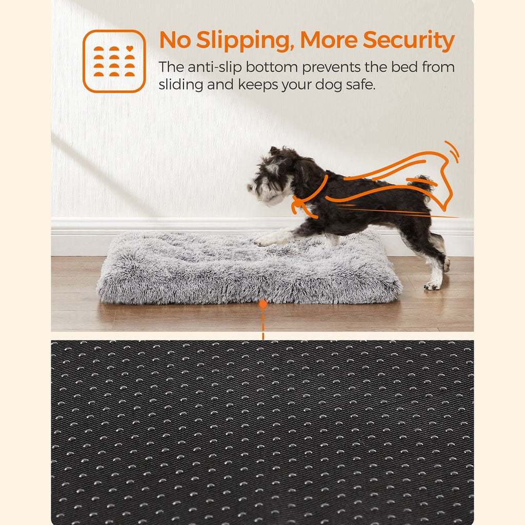 Dog bed - dog cushion - downy dog mat - light gray