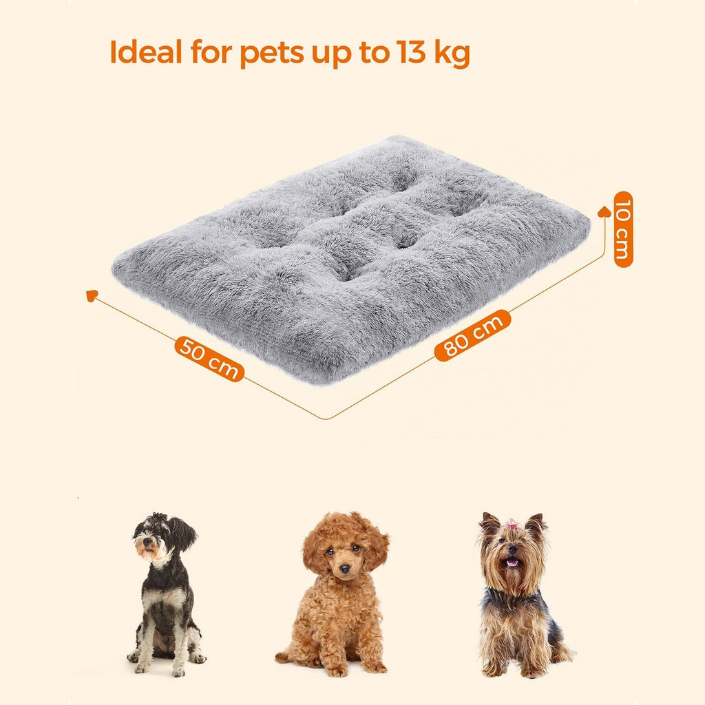 Dog bed - dog cushion - downy dog mat - light gray