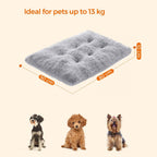 Dog bed - dog cushion - downy dog mat - light gray