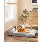 Dog basket - Fluffy dog mat - Light gray