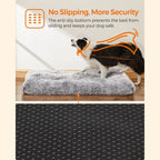 Dog bed - downy dog cushion - light gray
