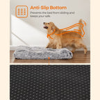 Dog bed - downy dog mat - 122 x 74 cm - light gray