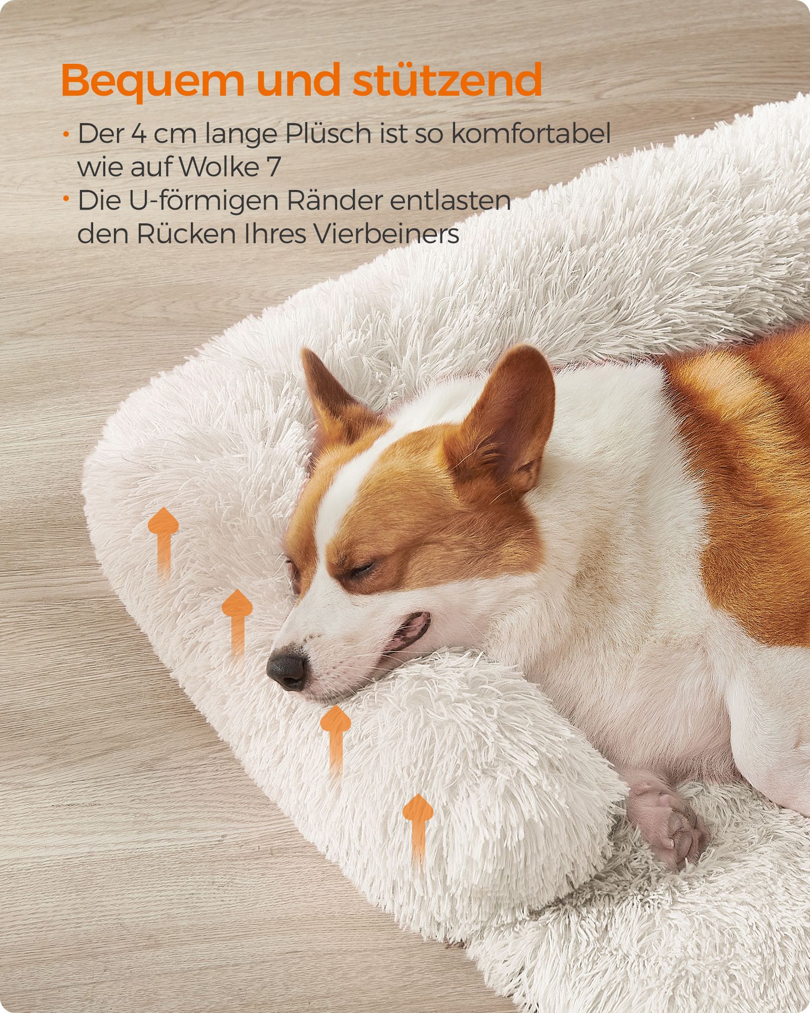 Dog basket - Warm & Cozy - 95 × 85 × 16 cm - Wolkwit