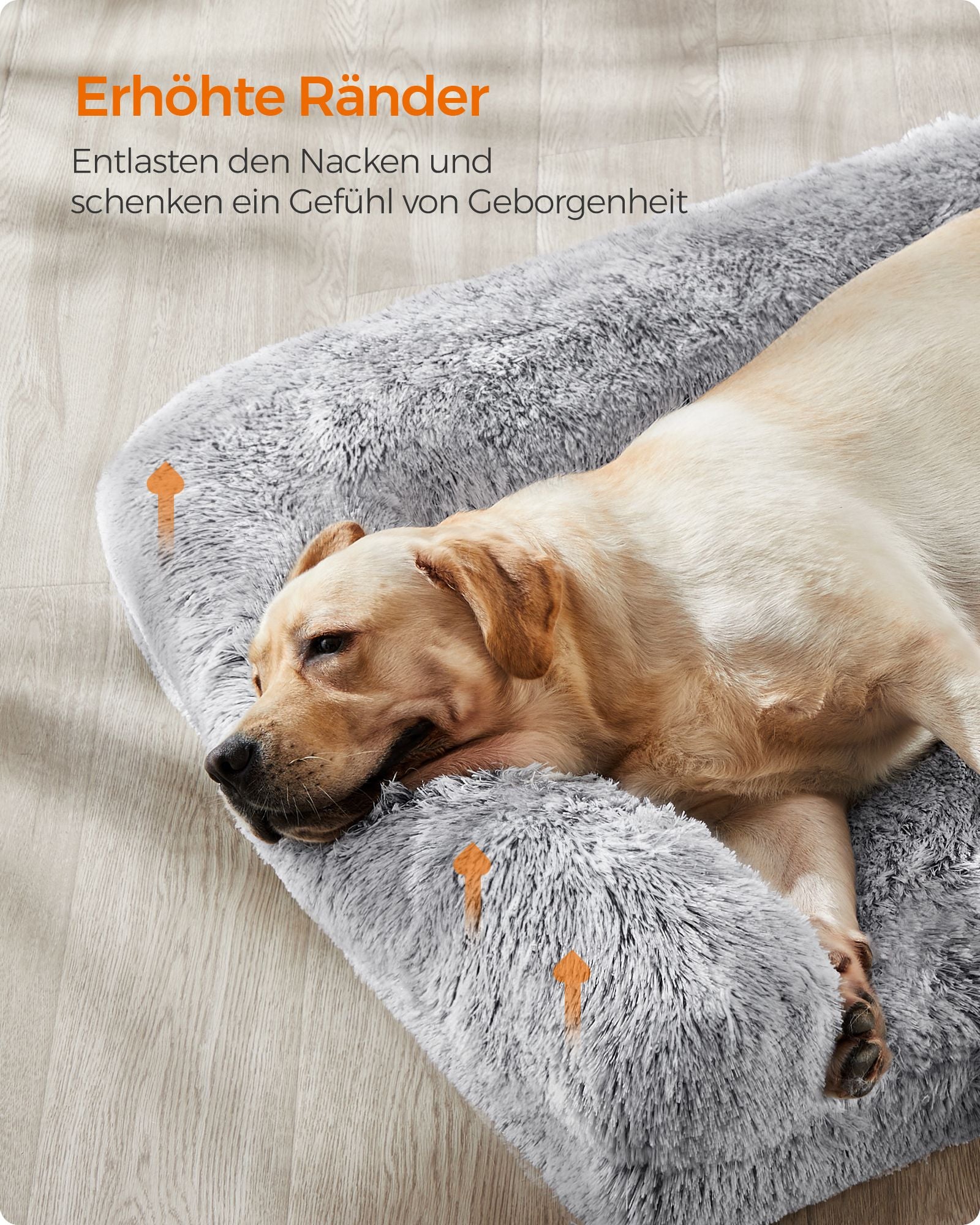 Dog cushion size XXL removable and washable Ombré Gray