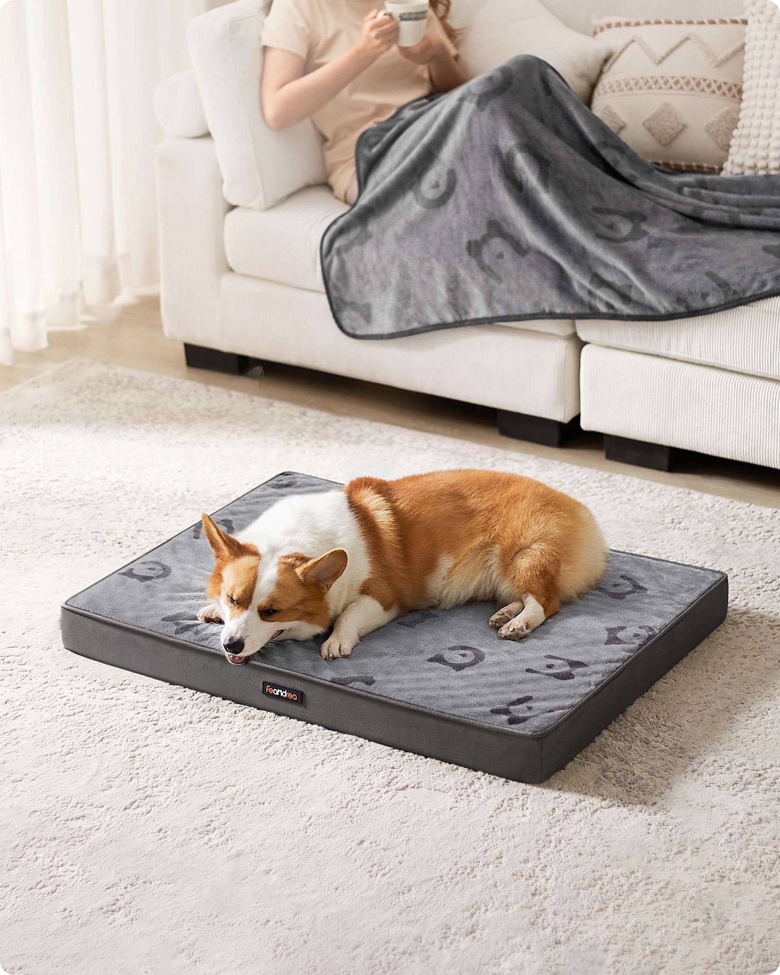 Orthopedic dog bed 91 x 68 x 8 cm size L