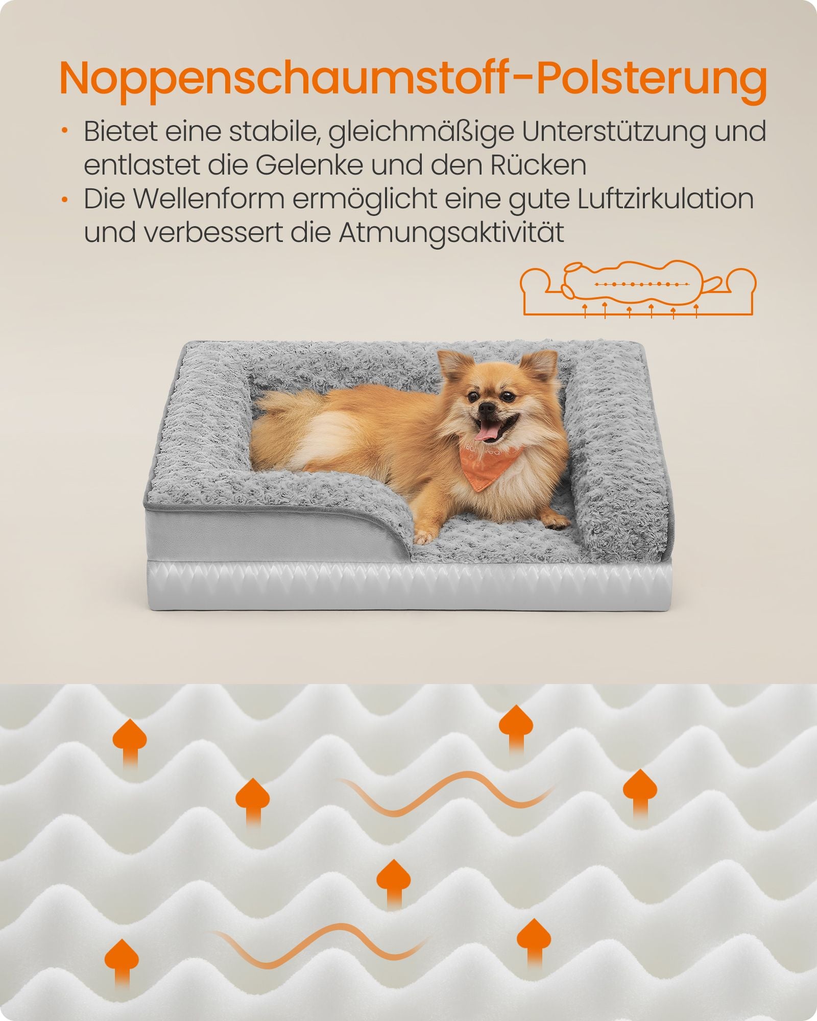 Orthopedisch Hondenbed Met Pluche Hoes 71 X 58 X 16 Cm
