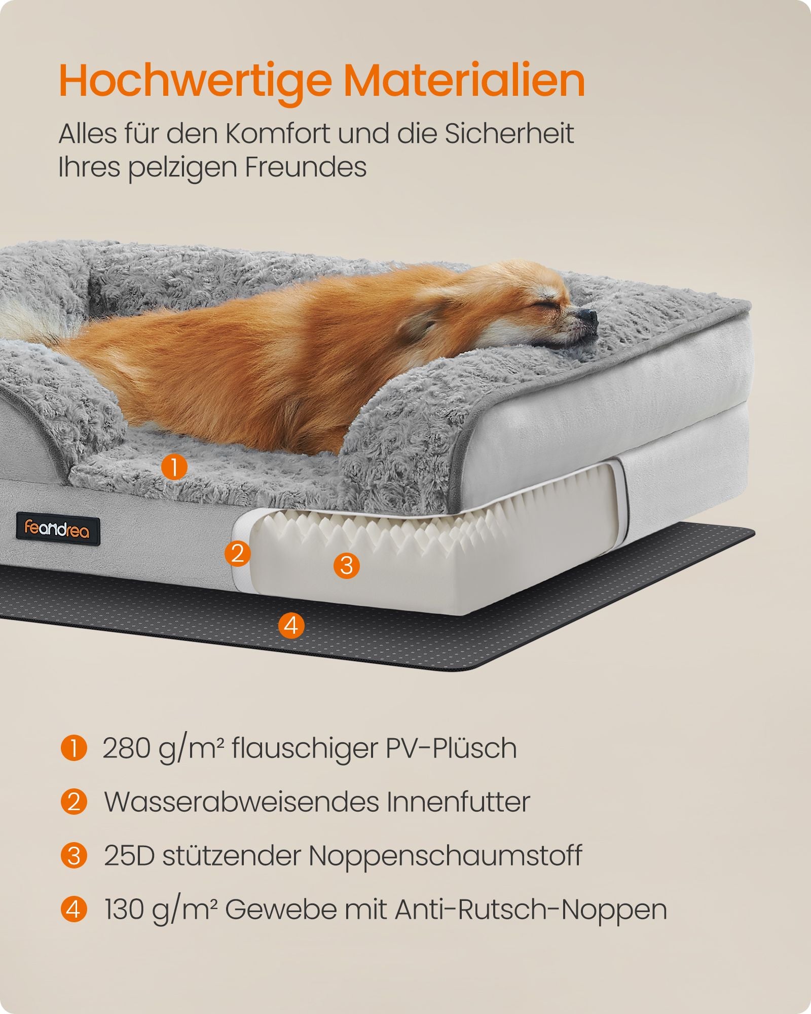 Orthopedisch Hondenbed Met Pluche Hoes 71 X 58 X 16 Cm