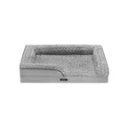 Orthopedic dog bed with plush cover 91 x 68 x 16 cm