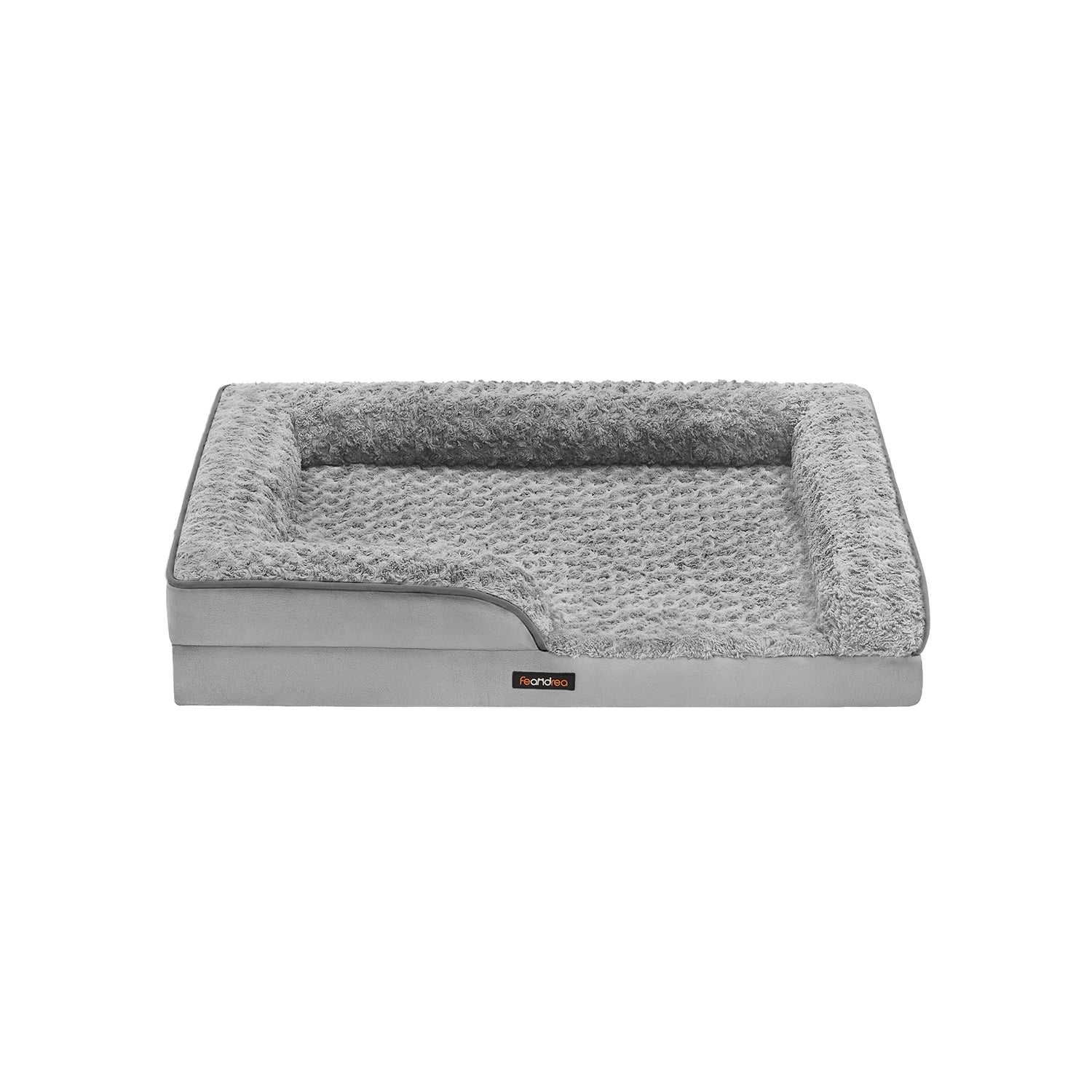 Orthopedic dog bed with plush cover 91 x 68 x 16 cm
