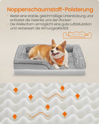 Orthopedic dog bed with plush cover 91 x 68 x 16 cm
