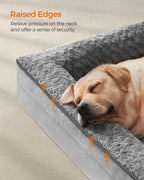 Orthopedic dog bed - large format - pigeon gray - supportive