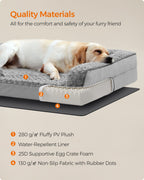 Orthopedic dog bed - large format - pigeon gray - supportive