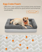 Orthopedic dog bed - large format - slate gray - comfort plus