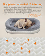 Dog Bed - Standing Borders - 76 x 51 x 18 cm - Light gray