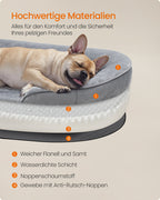 Dog Bed - Standing Borders - 76 x 51 x 18 cm - Light gray