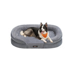Dog Bed - Standing Borders - 91 x 68 x 18 cm - Light gray