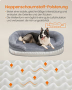 Dog Bed - Standing Borders - 91 x 68 x 18 cm - Light gray