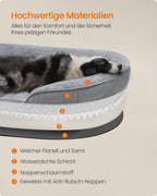 Dog Bed - Standing Borders - 91 x 68 x 18 cm - Light gray