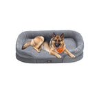 Dog Bed - Standing Borders - 122 x 85 x 20 cm - Light gray