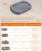 Dog Bed - Standing Borders - 122 x 85 x 20 cm - Light gray
