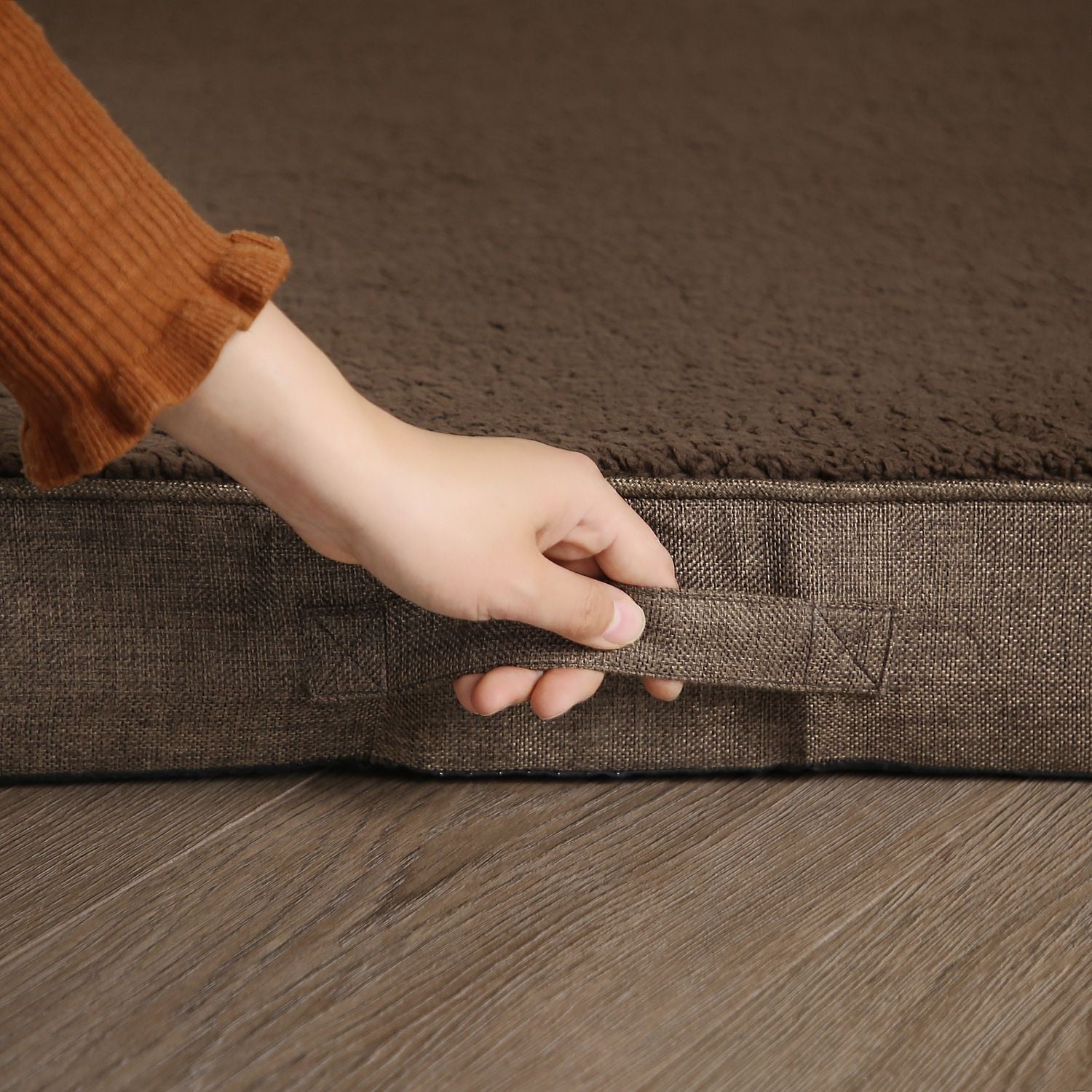 Orthopedic dog cushion - 80 x 60 x 10 cm - Brown
